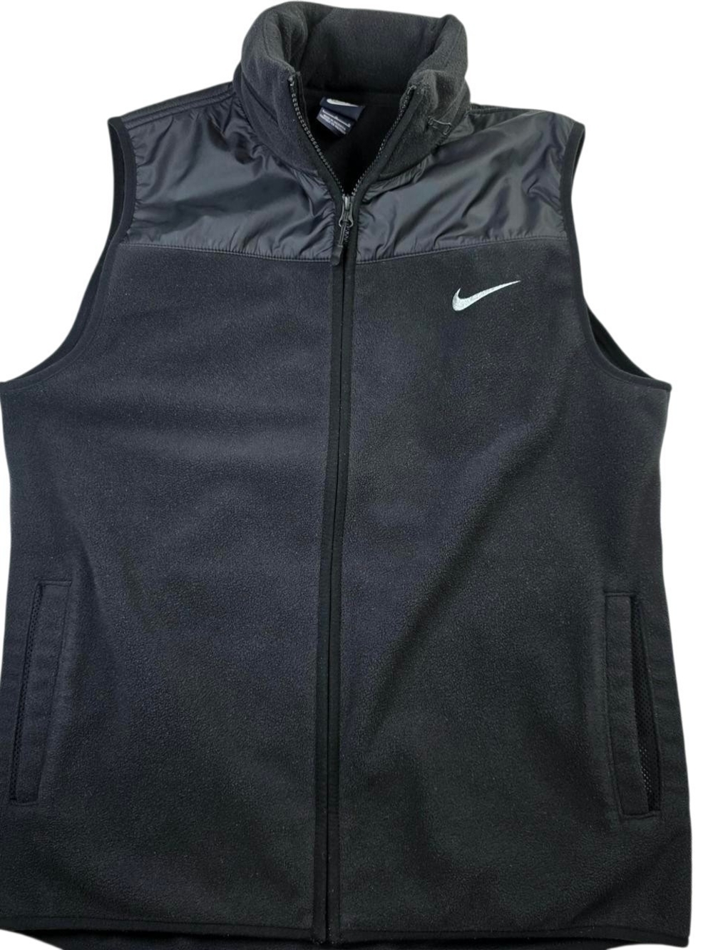 Nike Men’s Black Fleece Vest - Zip Front-Size L